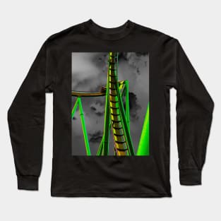 Neon Roller Coaster Photography Long Sleeve T-Shirt